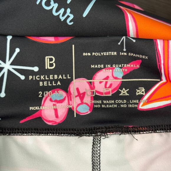 Pickleball Bella Skort Womens 2 Happy Hour Athletic Tennis Kick Pleat Medium - Picture 3 of 9